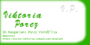 viktoria porcz business card